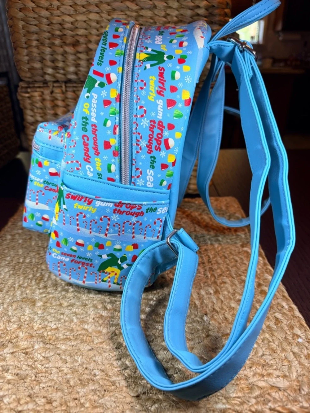 Loungefly “Elf-I Passed Through The 7 Levels Of The Candy Cane Forest” Backpack